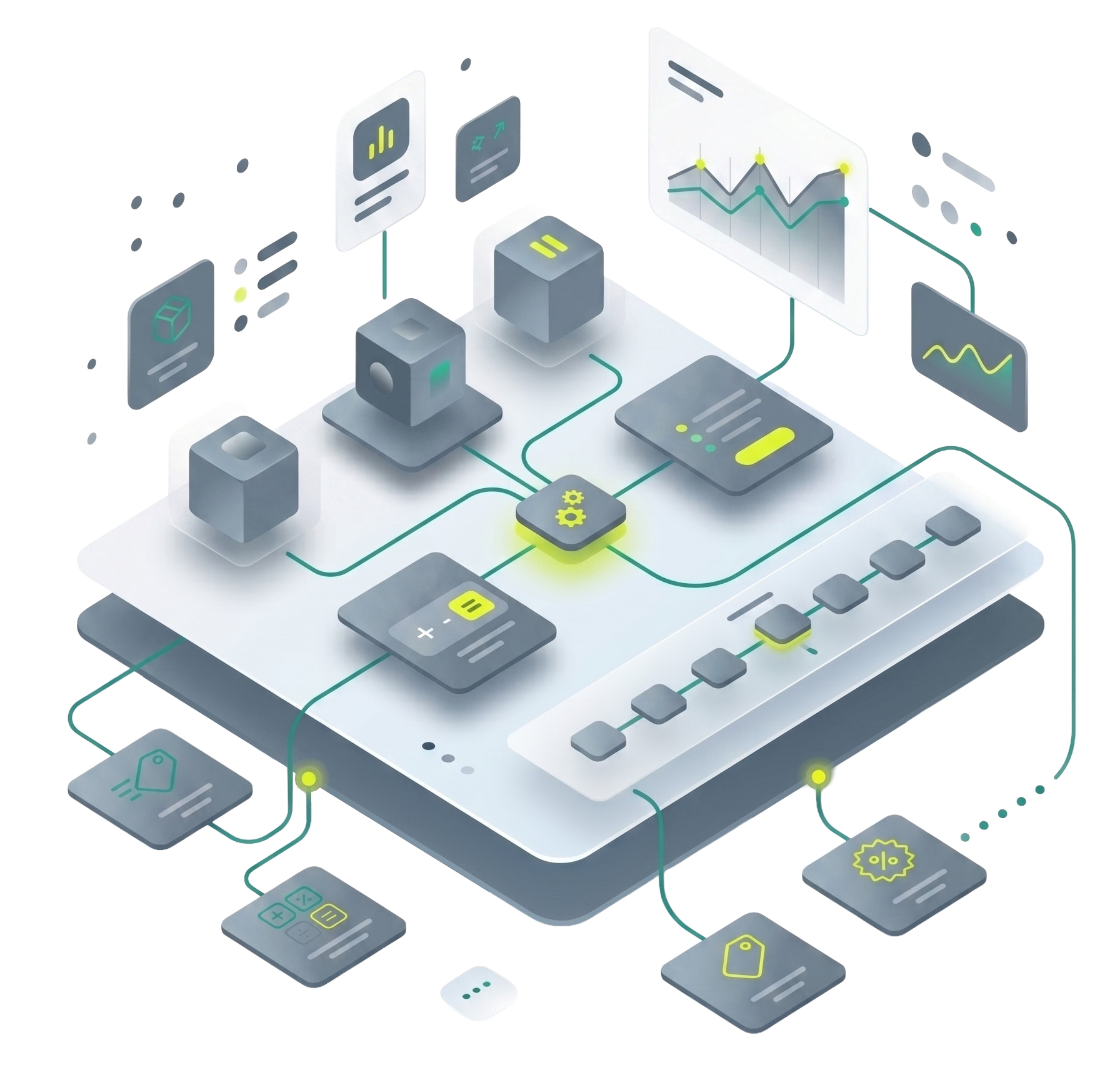 Configuratore di Canvass — illustrazione isometrica